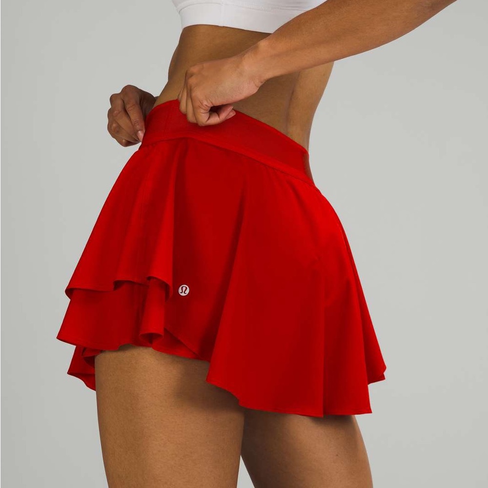 lululemon court rival skirt/skort dark red regular length